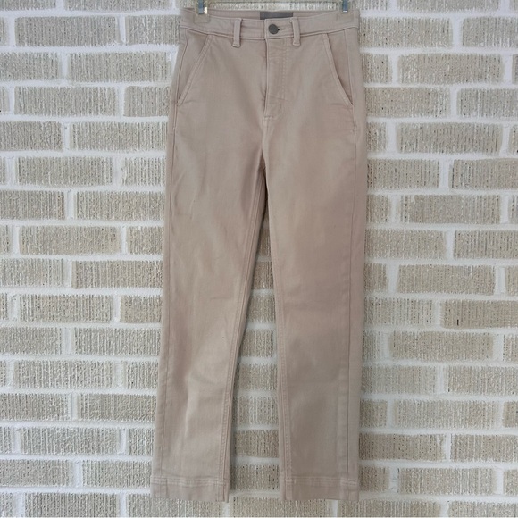 EVERLANE Slim Leg Crop Trouser in Sandstone - Picture 7 of 13